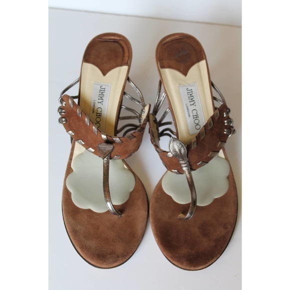 Jimmy Choo Shoes - Jimmy Choo Suede mules brown size 39 US size 7